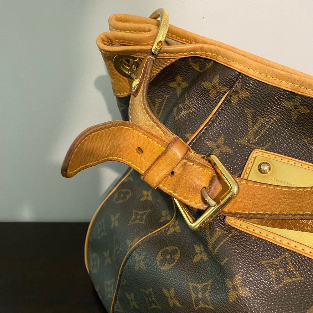 Louis Vuitton Brown and Gold Monogram Shoulder Bag - Galleria PM. - Picture 8 of 13